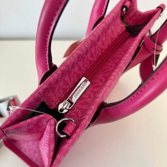 Michael Kors Purse Mirella Small Shopper Crossbody Bag Dragon Fruit - Picture 9 of 12